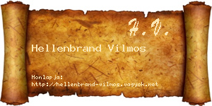 Hellenbrand Vilmos névjegykártya